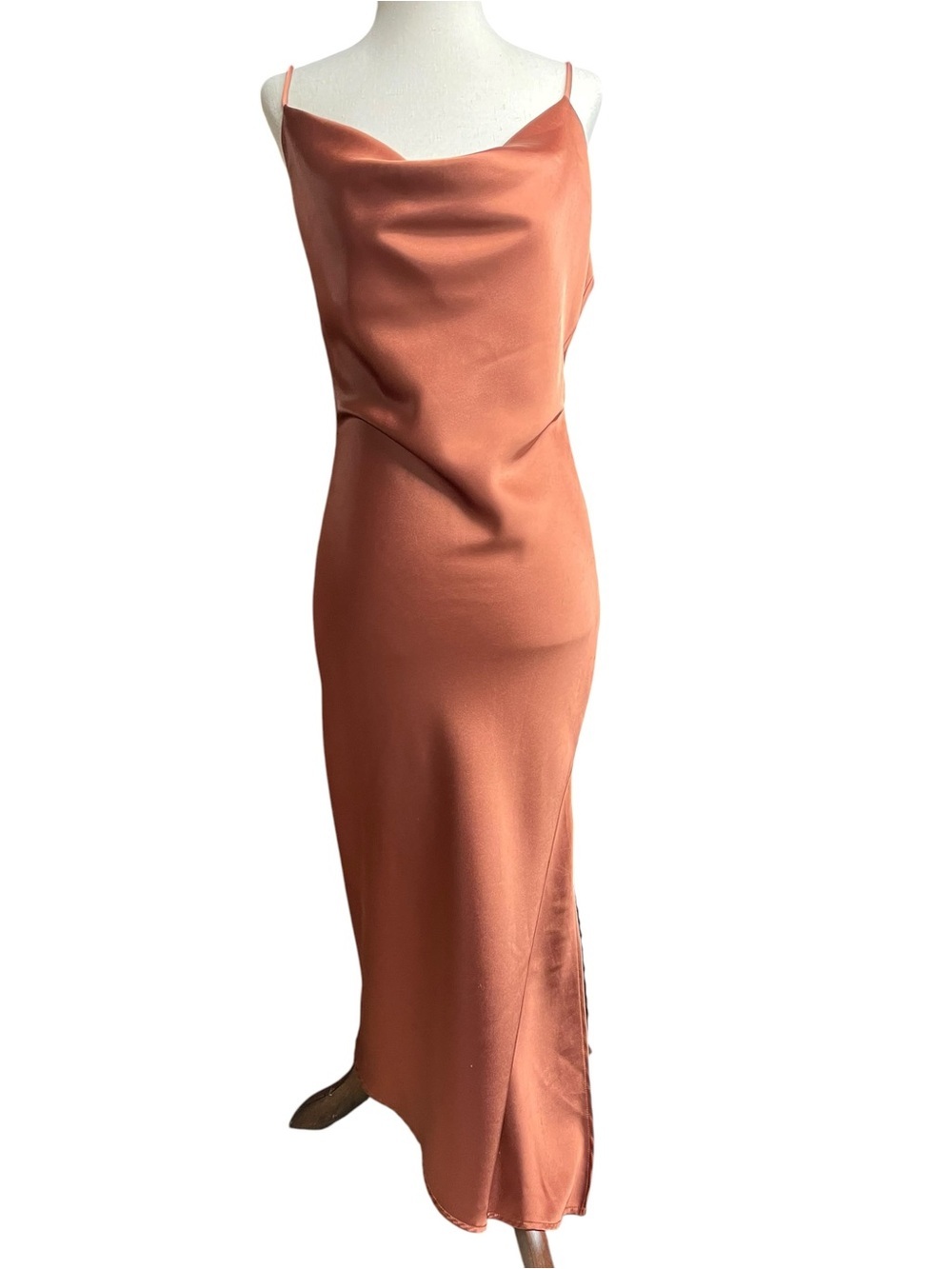 Petal & Pup Cyprus Satin Slipdress Color Rust Size 4 - Picture 5 of 13